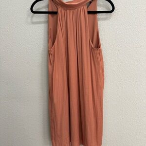 Elegant Sleeveless Dress in Terracotta